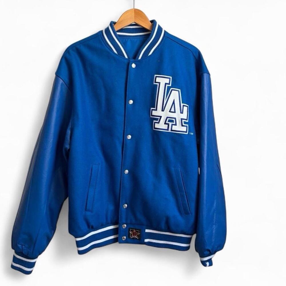 Vintage 90s Jeff Hamilton MLB Dodgers Men’s XL Reversible Varsity Jacket